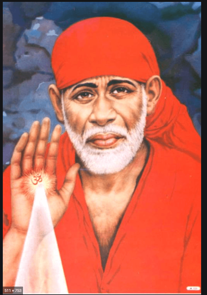 Blessing posture of Sai Baba
